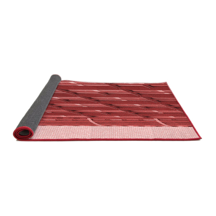 Thickness of Patterned Red Rug, pat640rd