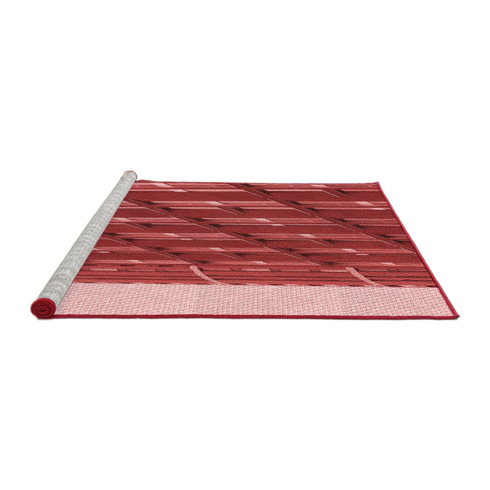 Sideview of Machine Washable Transitional Red Rug, wshpat640rd