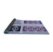 Thickness of Patterned Deep Periwinkle Purple Rug, pat641blu