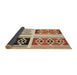 Thickness of Patterned Khaki Gold Rug, pat641brn