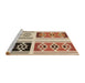 Sideview of Machine Washable Transitional Khaki Gold Rug, wshpat641brn