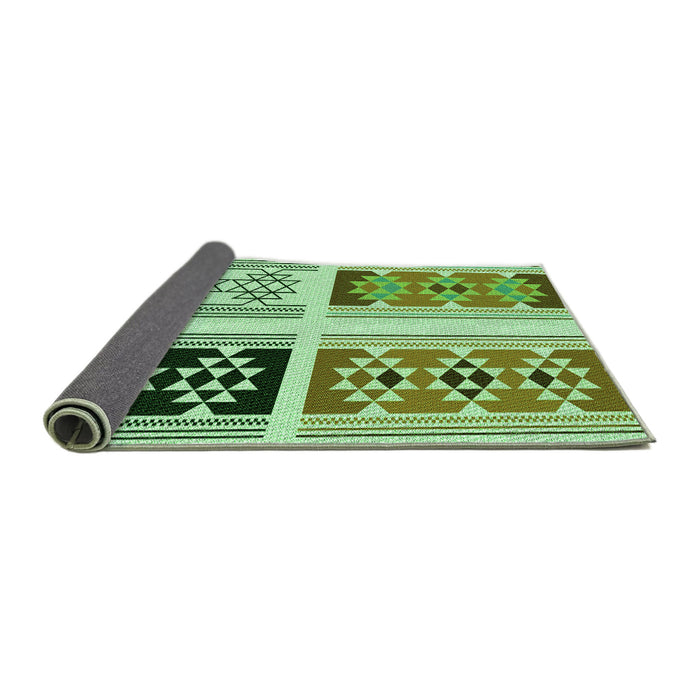Thickness of Patterned Light Green Rug, pat641grn