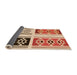 Thickness of Patterned Khaki Gold Rug, pat641org