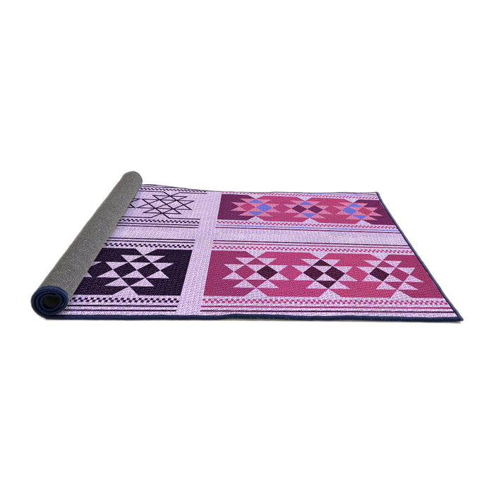 Thickness of Patterned Blossom Pink Rug, pat641pur