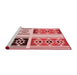 Sideview of Machine Washable Transitional Deep Rose Pink Rug, wshpat641rd