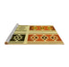 Sideview of Machine Washable Transitional Mahogany Brown Rug, wshpat641yw