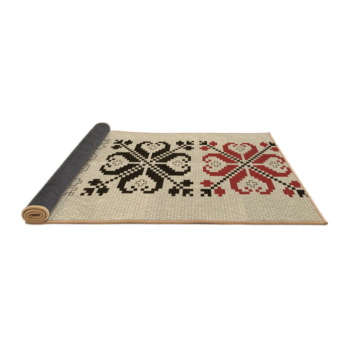 Thickness of Patterned Wheat Beige Rug, pat642brn
