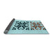 Thickness of Patterned Cadet Blue Green Rug, pat642lblu