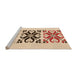 Sideview of Machine Washable Transitional Navajo White Gold Rug, wshpat642org