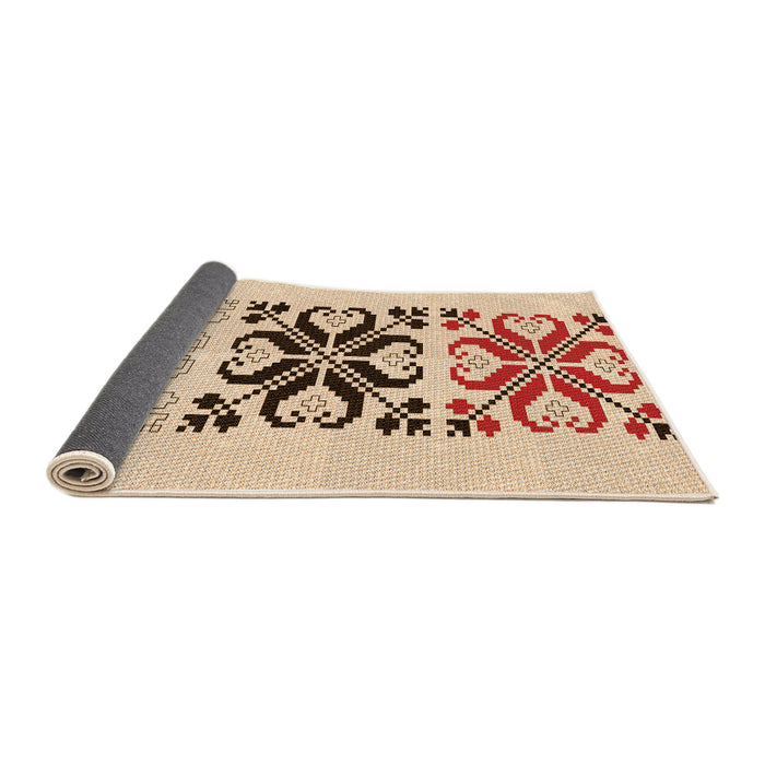 Thickness of Patterned Navajo White Gold Rug, pat642org