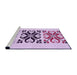 Sideview of Machine Washable Transitional Orchid Purple Rug, wshpat642pur