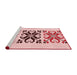 Sideview of Machine Washable Transitional Red Rug, wshpat642rd