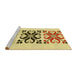 Sideview of Machine Washable Transitional Sun Yellow Rug, wshpat642yw