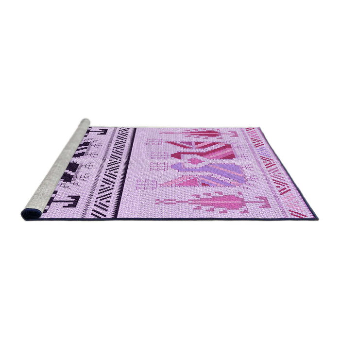 Sideview of Machine Washable Transitional Medium Orchid Purple Rug, wshpat643pur