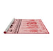 Sideview of Machine Washable Transitional Red Rug, wshpat643rd