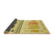 Thickness of Patterned Dark Golden Brown Rug, pat643yw