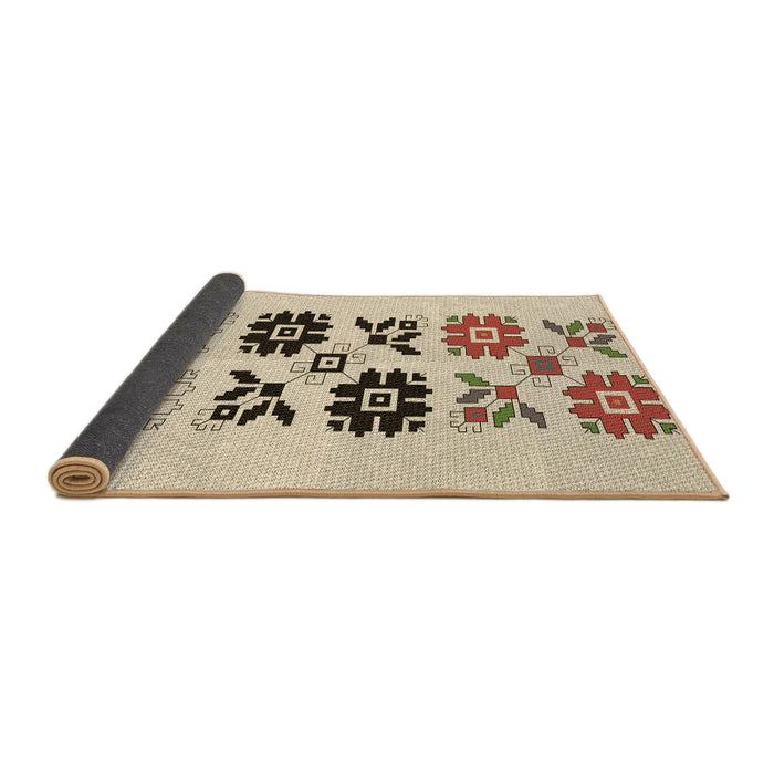 Thickness of Patterned Wheat Beige Rug, pat644brn