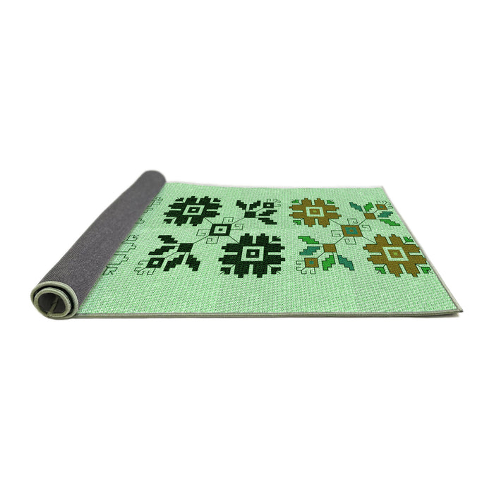 Thickness of Patterned Mint Green Rug, pat644grn