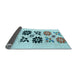 Thickness of Patterned Seafoam Green Rug, pat644lblu