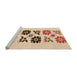 Sideview of Machine Washable Transitional Navajo White Gold Rug, wshpat644org