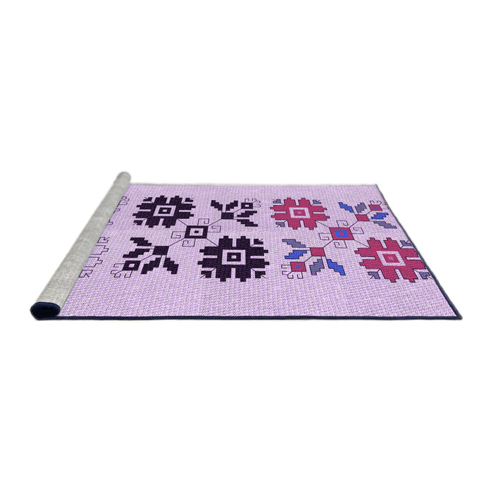 Sideview of Machine Washable Transitional Medium Orchid Purple Rug, wshpat644pur