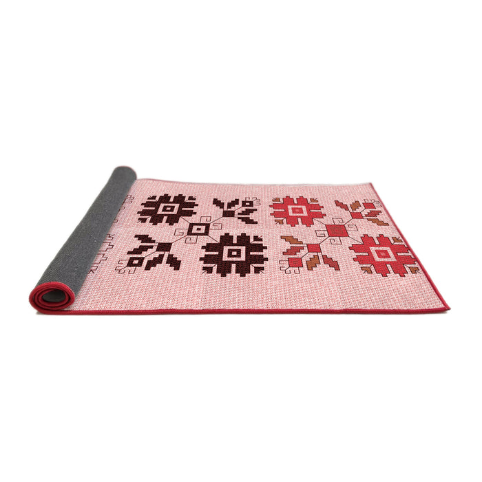 Thickness of Patterned Red Rug, pat644rd