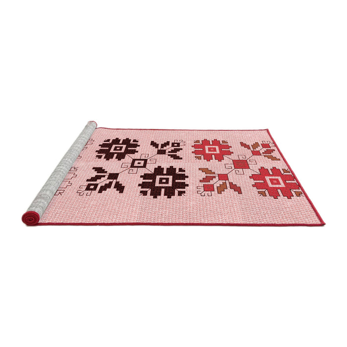 Sideview of Machine Washable Transitional Red Rug, wshpat644rd
