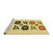 Sideview of Machine Washable Transitional Sun Yellow Rug, wshpat644yw