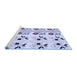 Sideview of Machine Washable Transitional Lavender Blue Rug, wshpat645blu