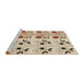 Sideview of Machine Washable Transitional Vanilla Gold Rug, wshpat645brn