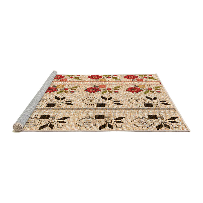Sideview of Machine Washable Transitional Red Rug, wshpat645org