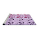 Sideview of Machine Washable Transitional Orchid Purple Rug, wshpat645pur