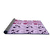 Thickness of Patterned Orchid Purple Rug, pat645pur