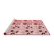 Sideview of Machine Washable Transitional Red Rug, wshpat645rd