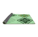 Thickness of Patterned Green Rug, pat646grn