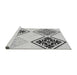 Sideview of Machine Washable Transitional Platinum Gray Rug, wshpat646gry