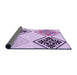Thickness of Patterned Orchid Purple Rug, pat646pur