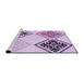 Sideview of Machine Washable Transitional Orchid Purple Rug, wshpat646pur