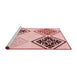 Sideview of Machine Washable Transitional Light Rose Pink Rug, wshpat646rd