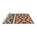 Sideview of Machine Washable Transitional Khaki Gold Rug, wshpat647brn