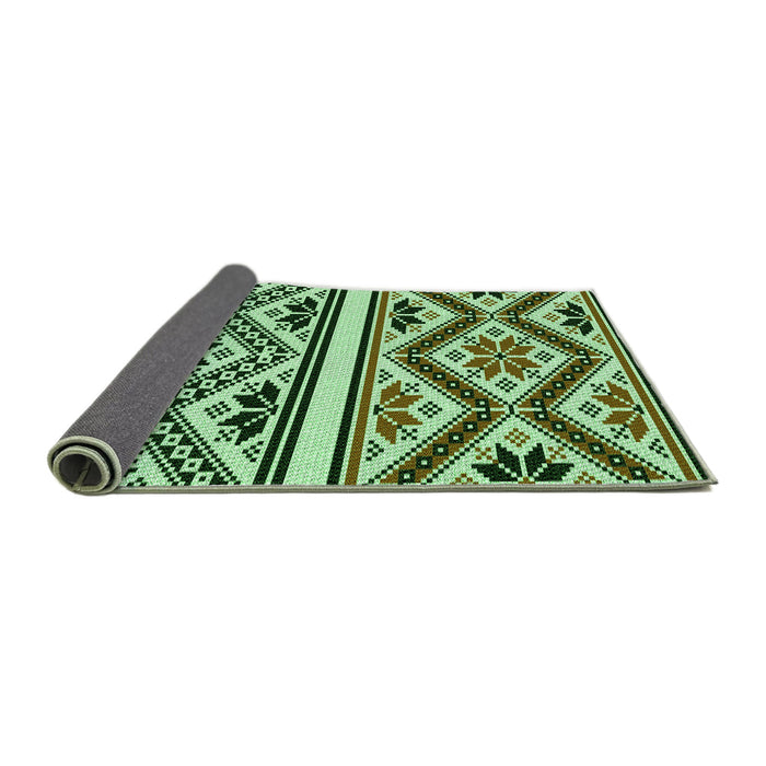 Thickness of Patterned Light Green Rug, pat647grn