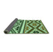 Thickness of Patterned Light Green Rug, pat647grn