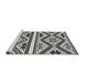 Sideview of Machine Washable Transitional Dark Gray Black Rug, wshpat647gry