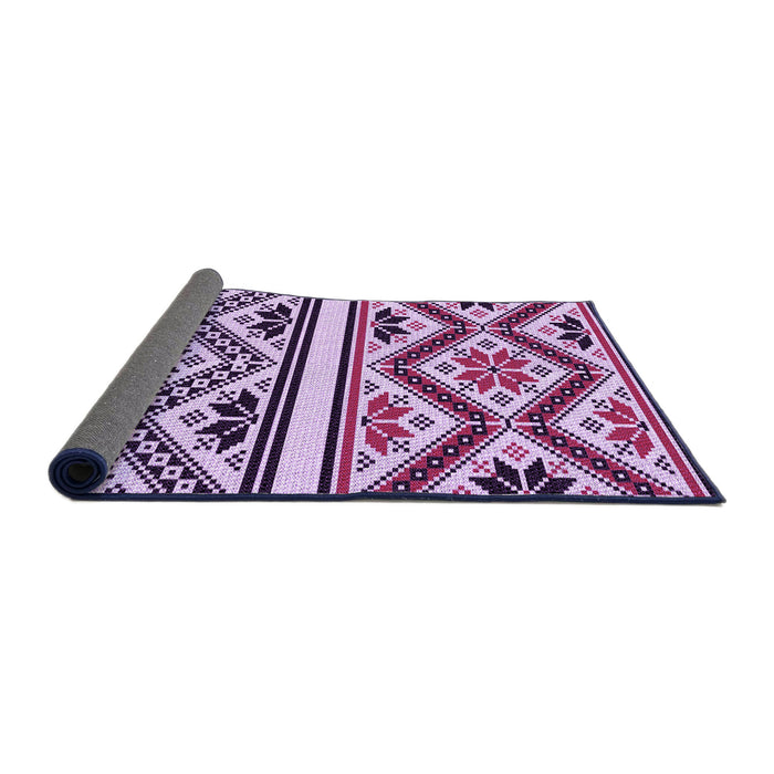 Thickness of Patterned Blossom Pink Rug, pat647pur