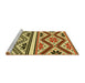 Sideview of Machine Washable Transitional Red Brown Rug, wshpat647yw