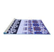 Sideview of Machine Washable Transitional Blue Rug, wshpat648blu