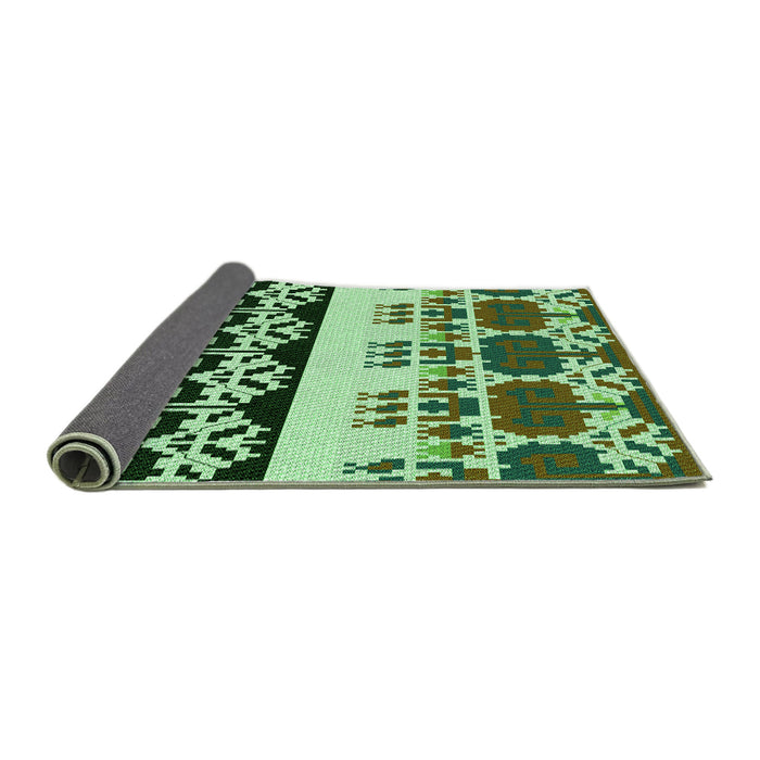 Thickness of Patterned Light Green Rug, pat648grn