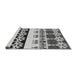 Sideview of Machine Washable Transitional Black Rug, wshpat648gry