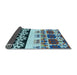 Thickness of Patterned Blue Rug, pat648lblu