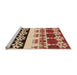 Sideview of Machine Washable Transitional Saffron Red Rug, wshpat648org